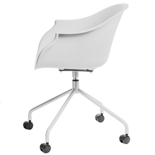 Chair with Castors Roundy, white