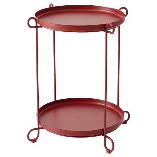 LIVELYCKE Tray table, red, 50 cm