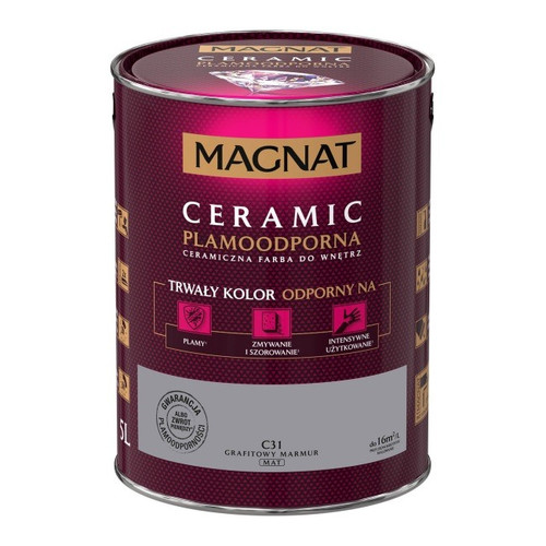 Magnat Ceramic Interior Ceramic Paint Stain-resistant 5l, graphite marble