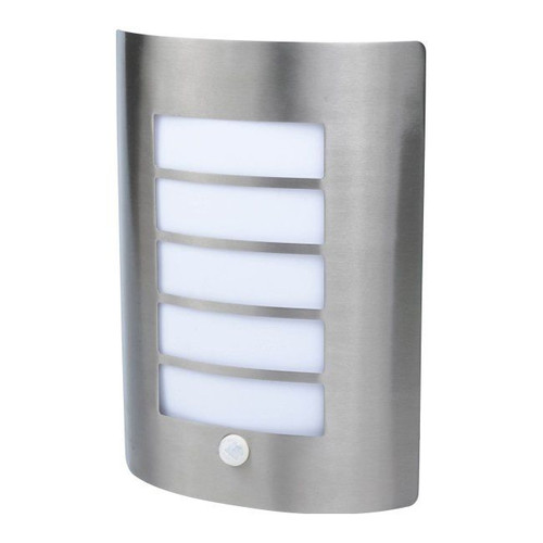 GoodHome Outdoor Wall Lamp Grandy, motion sensor, 1 x 40 W E27, brushed steel