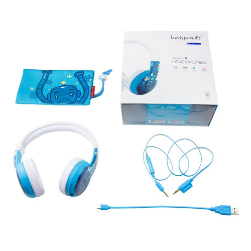 BuddyPhones Headphones Bluetooth Wave Robot, blue