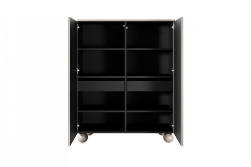 Sideboard Cabinet Sonatia II 120 cm, with 2 internal drawers, cashmere