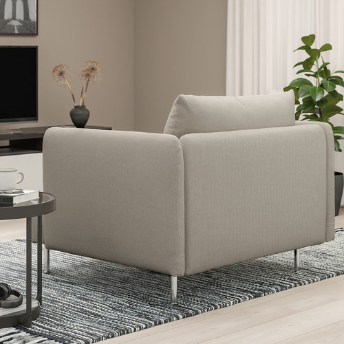 SÖDERHAMN Armchair, Fridtuna light beige