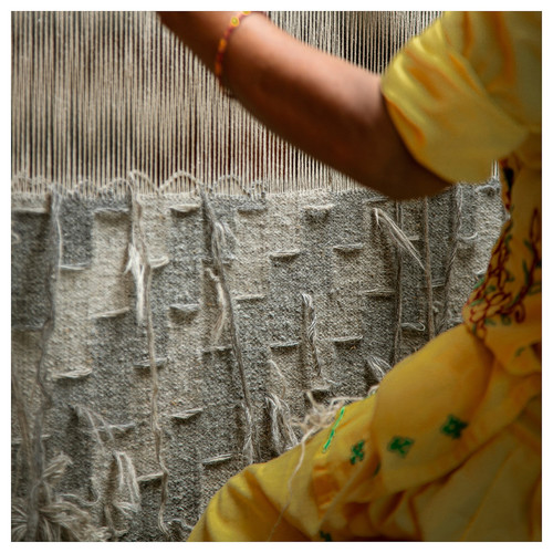 KNAPPHIRS Rug, flatwoven, grey/handmade, 240x300 cm