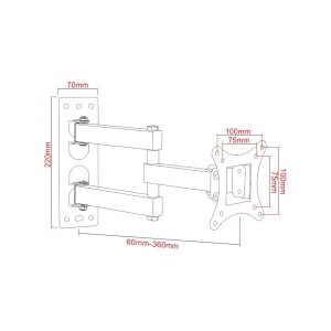 ART TV Wall Mount 17-42" Max 25kg AR-57A