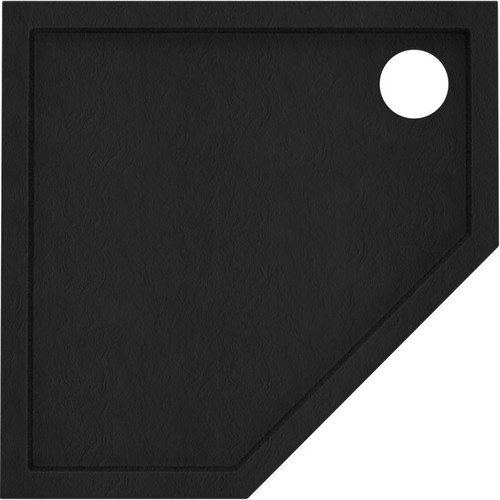 Shower Tray, pentagonal, Sched-Pol Atla 80 x 80 x 5 cm, black