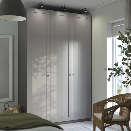 PAX / GULLABERG Wardrobe combination, dark grey/dark grey, 150x60x236 cm