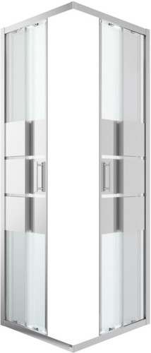 GoodHome Shower Enclosure Beloya 70x70x195cm, chrome/mirror glass