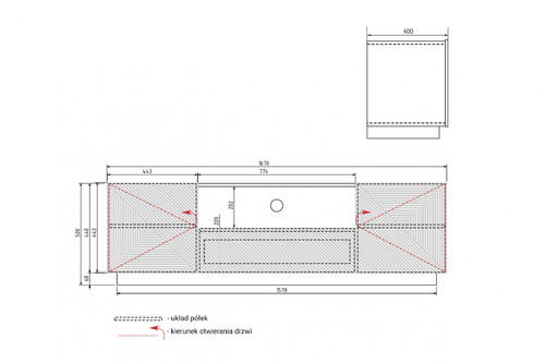 TV Cabinet Asha 167cm, cashmere