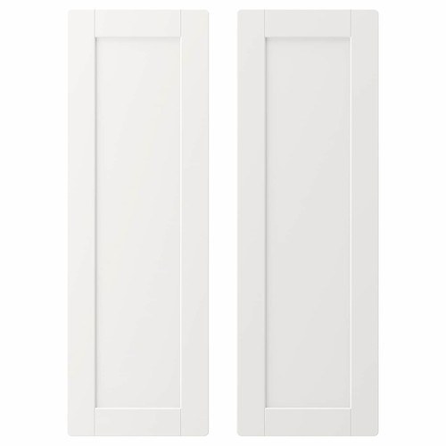 SMÅSTAD Door, white, with frame, 30x90 cm