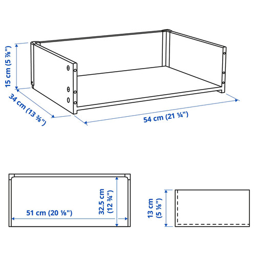 BESTÅ Drawer frame, white, 60x15x40 cm