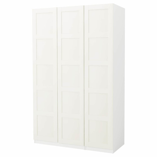 PAX Wardrobe, white, Bergsbo white, 150x60x236 cm