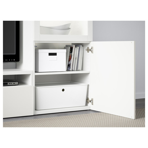 BESTÅ / LACK TV storage combination, white, 240x42x129 cm