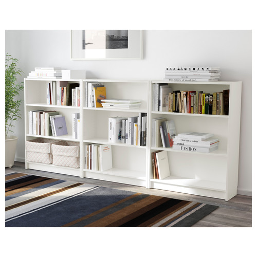 BILLY Bookcase, white, 240x28x106 cm