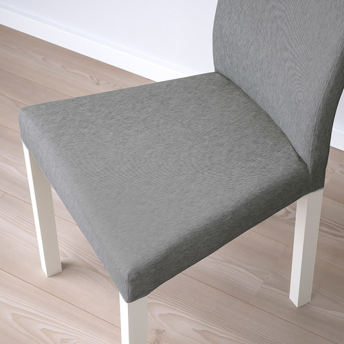 VANGSTA / KÄTTIL Table and 2 chairs, white/Knisa light grey, 80/120 cm