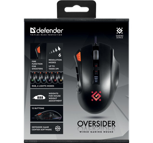 Defender Wired Optical Gaming Mouse Oversider GM-917