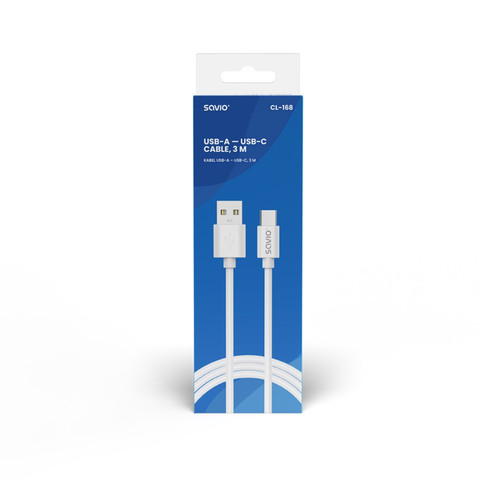 Savio Cable USB-A - USB-C 3m CL-168