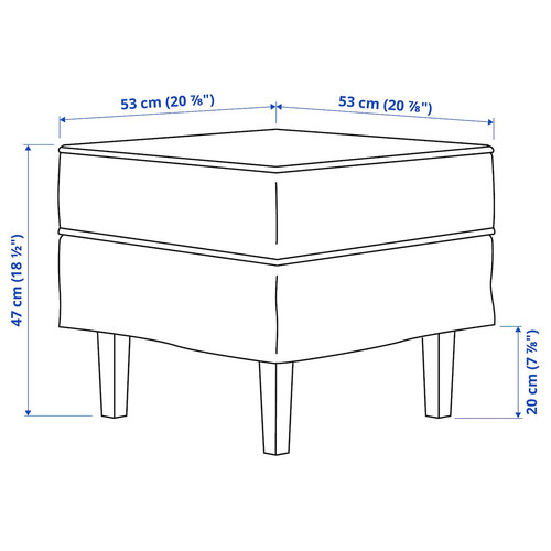 ROCKSJÖN Footstool, Blekinge white