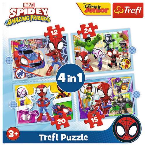 Trefl Children's Puzzle Spidey Amazing Friends 4in1 3+