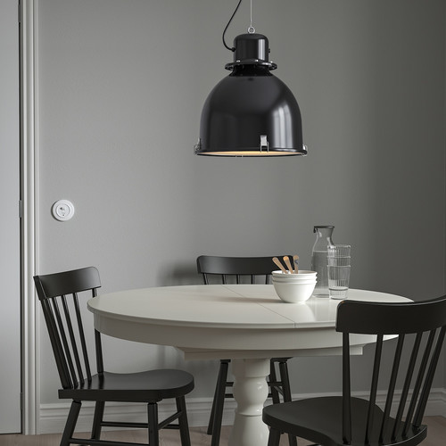 SVARTNORA Pendant lamp, black, 38 cm