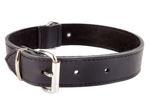 Dingo Leather Dog Collar 2.0x45cm, black