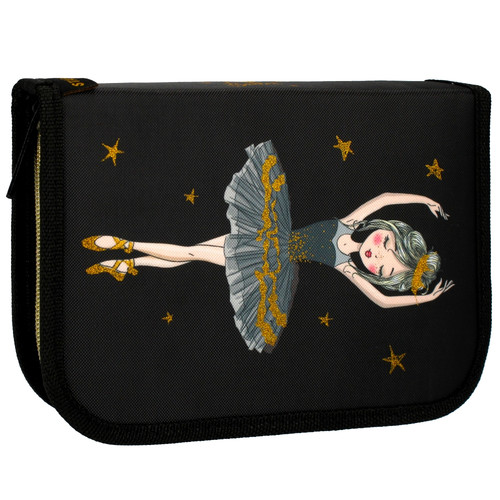 Pencil Case with 1 Zipper & School Accessories Ballerina