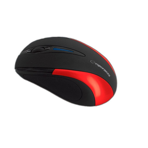 Esperanza Wireless Optical Mouse EM101R USB, 2,4 GHz, NANO receiver, black-red