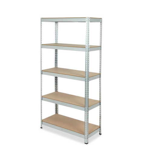 Steel Shelving Unit Gamel 90x40x180cm 5 Shelves 175kg, galvanised