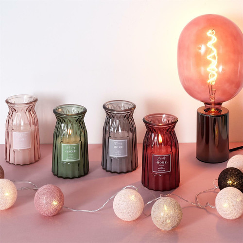 Scented Candle in a Glass Vase, grey