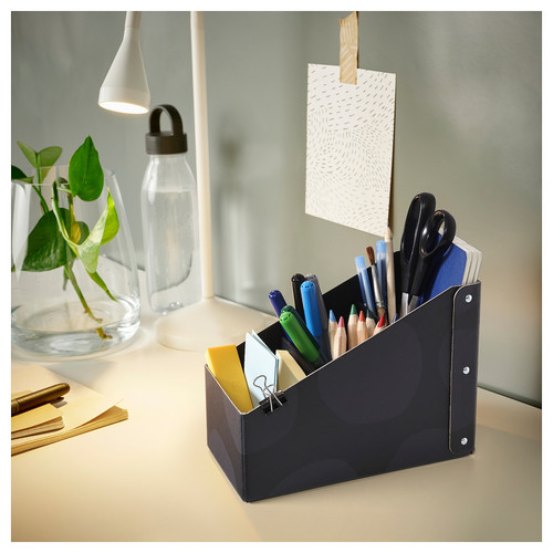 NIMM Desk organiser, spotted grey, 10x15 cm