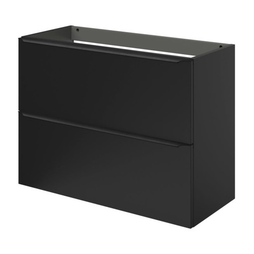 Goodhome Wall-mounted Basin Cabinet Imandra Slim 80cm, matt black