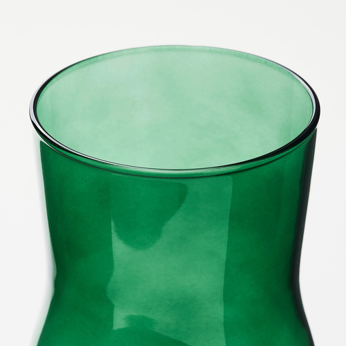 TIDVATTEN Vase, green, 17 cm