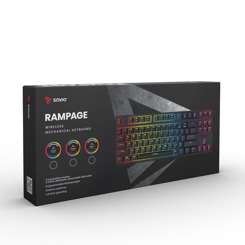 Savio Wireless Mechanical Keyboard Rampage Brown