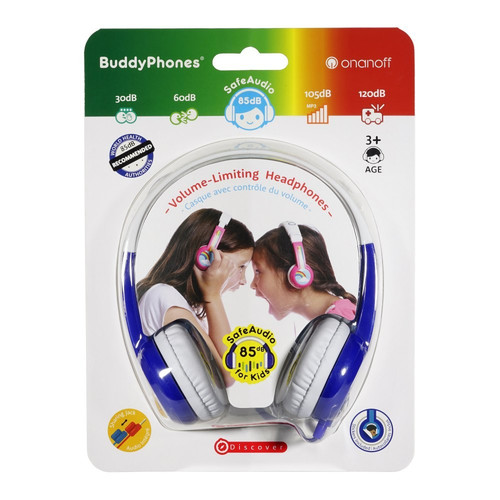 BuddyPhones Headphones Discover, blue