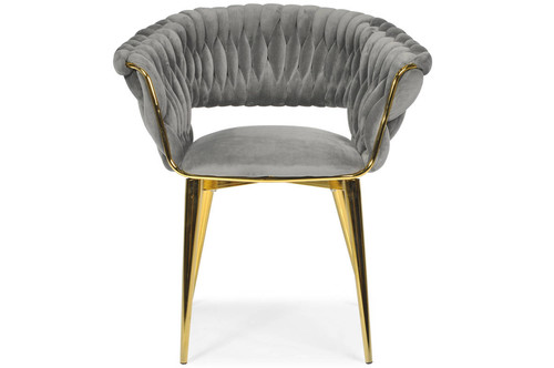 Glamour Chair IRIS LUX, grey