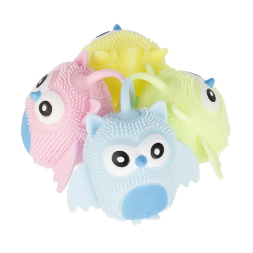 Anti-Stress Squishy Toy Owl 9cm, 1pc, assorted colours, 3+