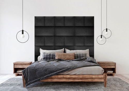 Upholstered Wall Panel Rectangle Stegu Mollis 60x30cm, anthracite