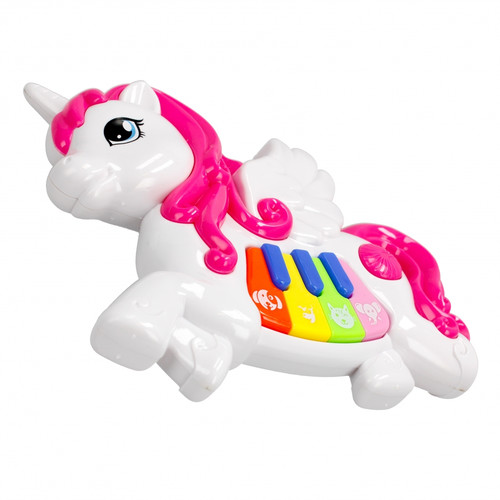 Piano Music Toy Unicorn, 1pc, assorted colours, 3+