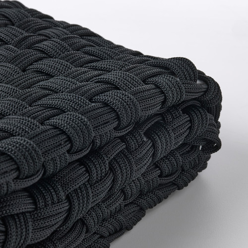 TOFTÖ Cushion cover, black outdoor/indoor, 50x50 cm