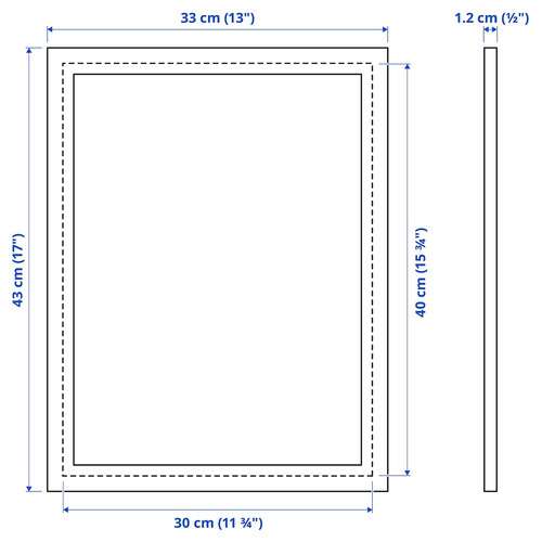 FISKBO Frame, dark grey-blue, 30x40 cm