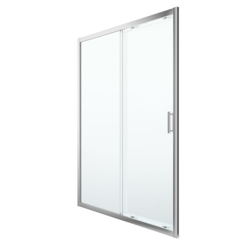 GoodHome Sliding Shower Door Beloya 140 cm, chrome/transparent