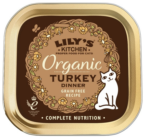 Lily's Kitchen Cat Food Organic Turkey Paté/Organic Turkey Dinner 85g