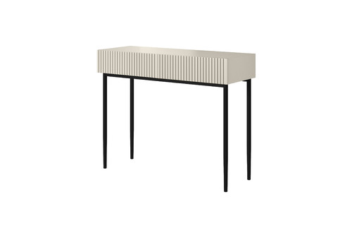 Modern Console Table Dresser Dressing Table Nicole, cashmere, black legs