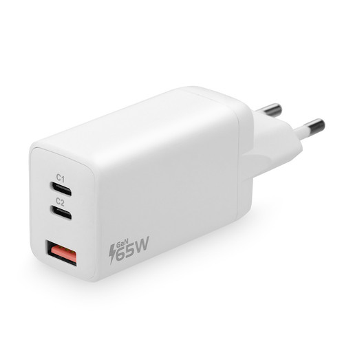 everActive Wall Charger EU Plug USB/USB-C QC4+ 65W, white