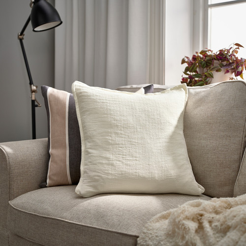 LAGERPOPPEL Cushion cover, off-white, 50x50 cm