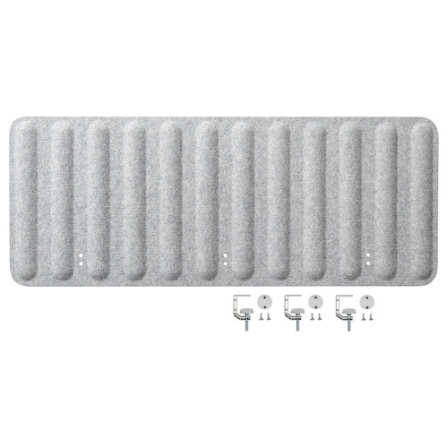 EILIF Screen for desk, grey, 120x48 cm