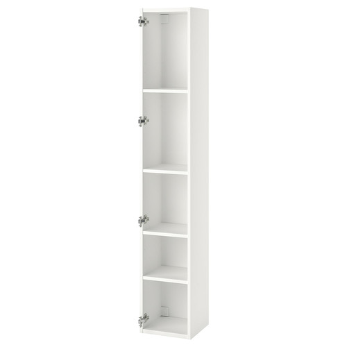 ENHET High cb w 4 shelves, white, 30x30x180 cm