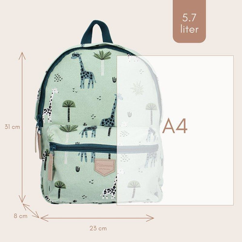 Kidzroom Children's Backpack Mini Giraffe green