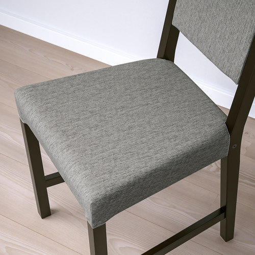 STEFAN Chair, brown-black/Knisa grey/beige