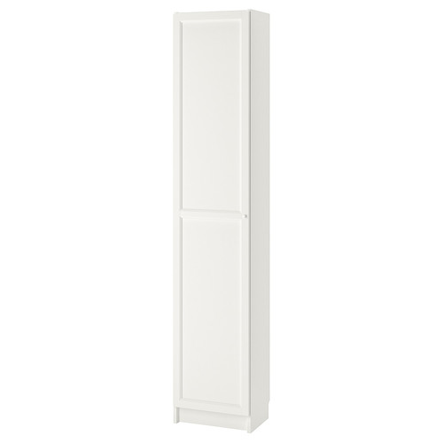 BILLY / OXBERG Bookcase with doors, white, 40x30x202 cm